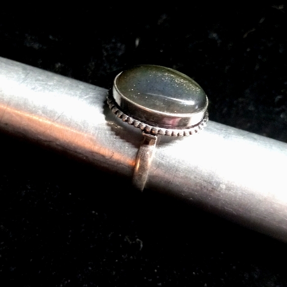 107 NWT Labradorite gemstone crystal 925 silver ring size 8.5 free shipping sale - Picture 6 of 8